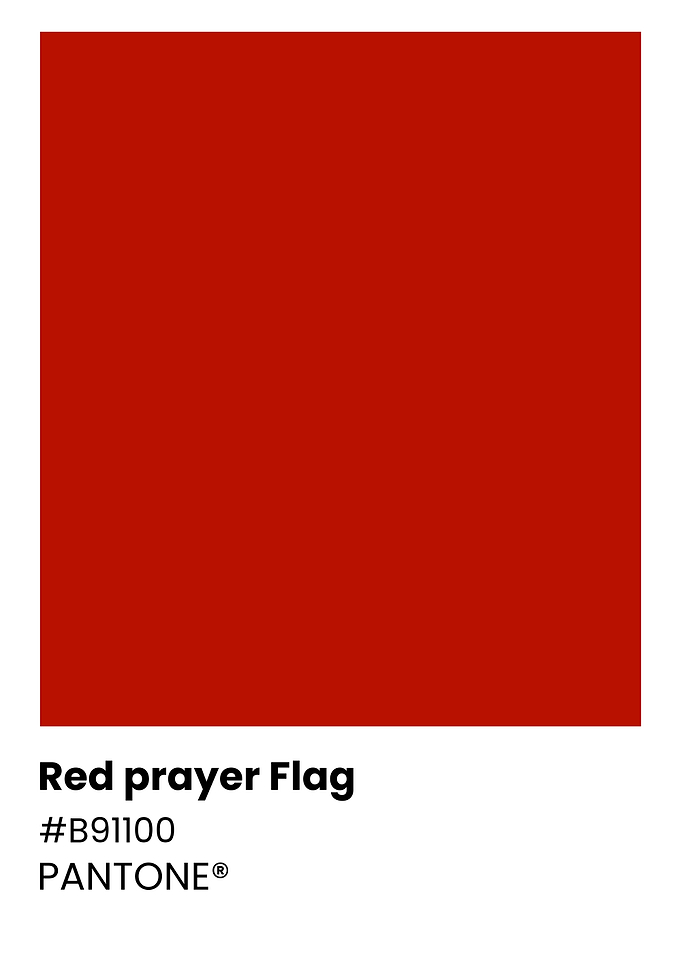 Pantone Red Prayer Flag