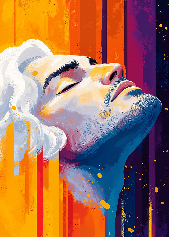 Man with White Hair