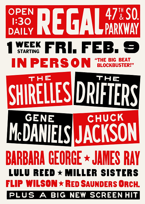 Regal Theater Concert Poster — retro concert bill printed on metal