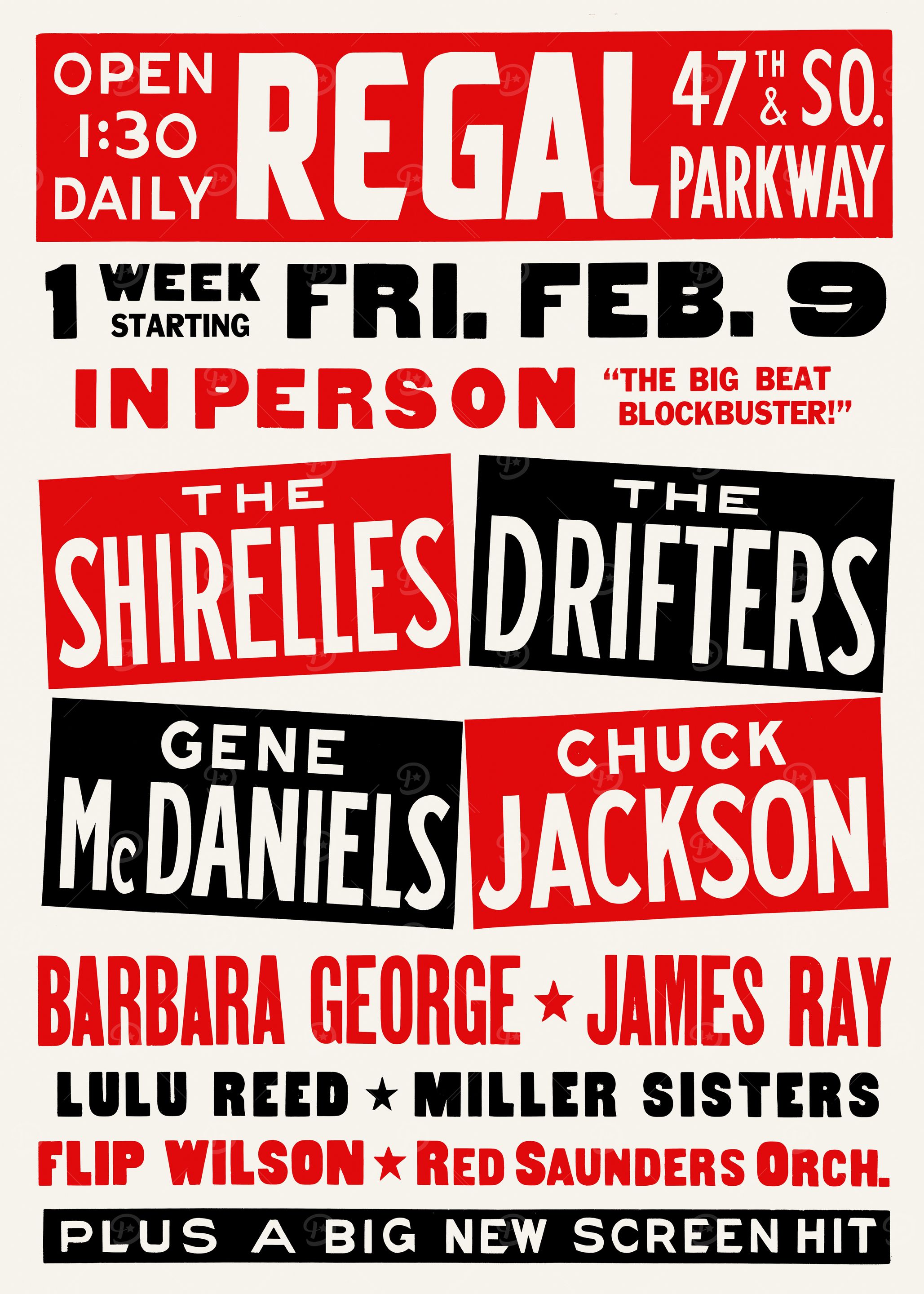 Regal Theater Concert Poster