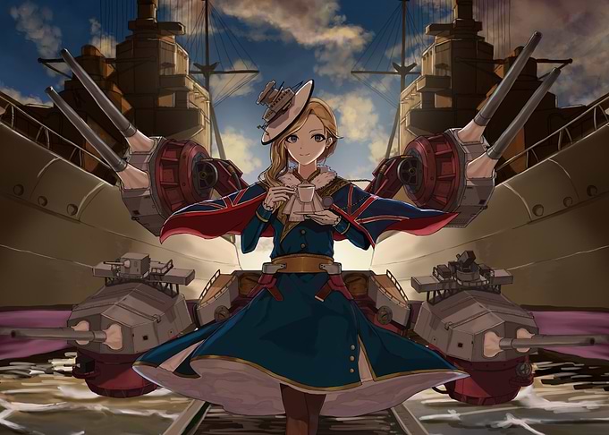 Anime Girl with Battleships