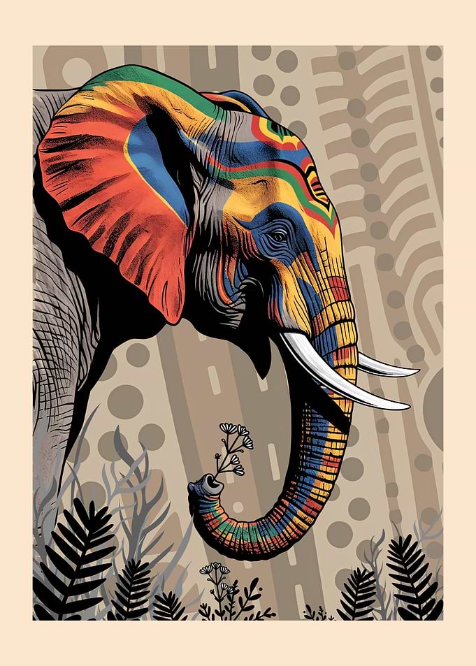 Peaceful Africa Elephant