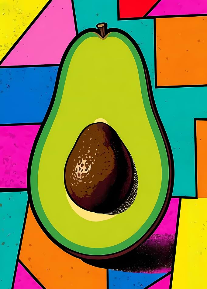 Pop Art Avocado – Vibrant Foodie Fun