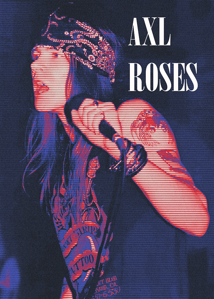 Axl Roses Portrait grunge