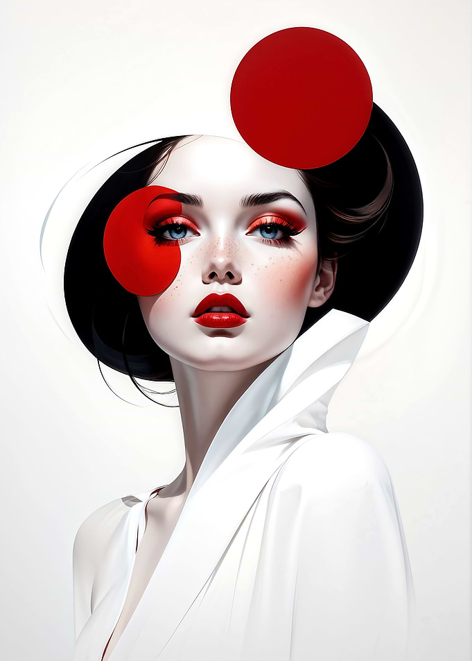 Red Circle Portrait
