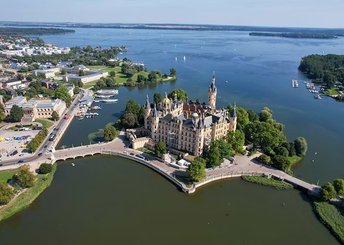 Aerial View of Schwerin Castle