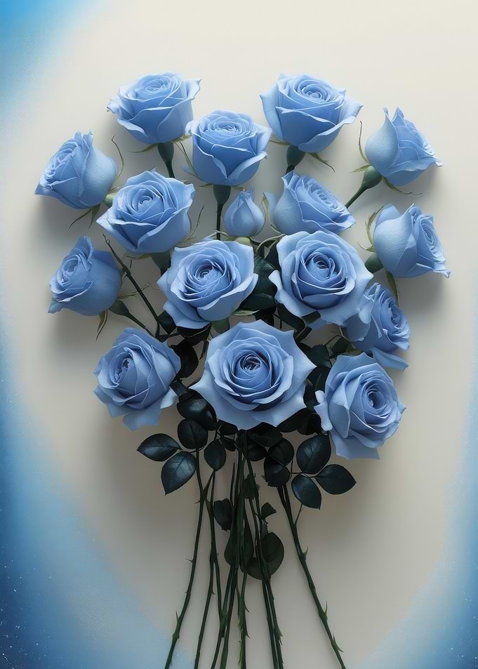 Blue Rose Bouquet