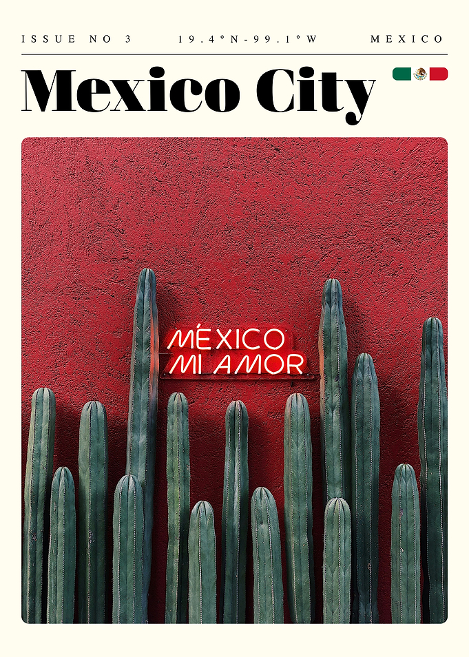 Mexico City Travel Art Poster