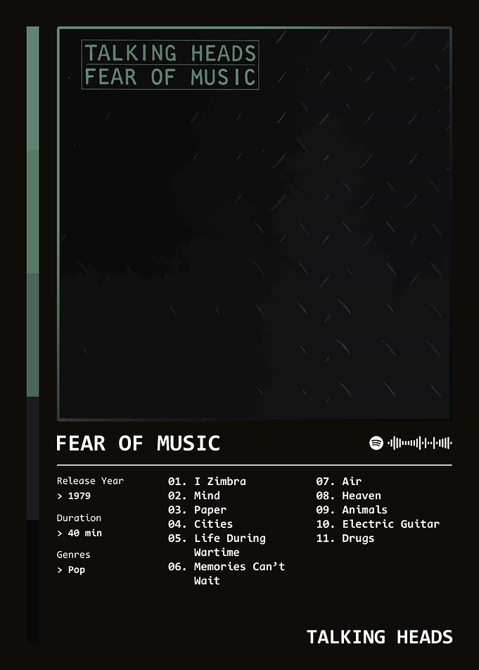 Fear of Music (1979) Album by Talking Heads