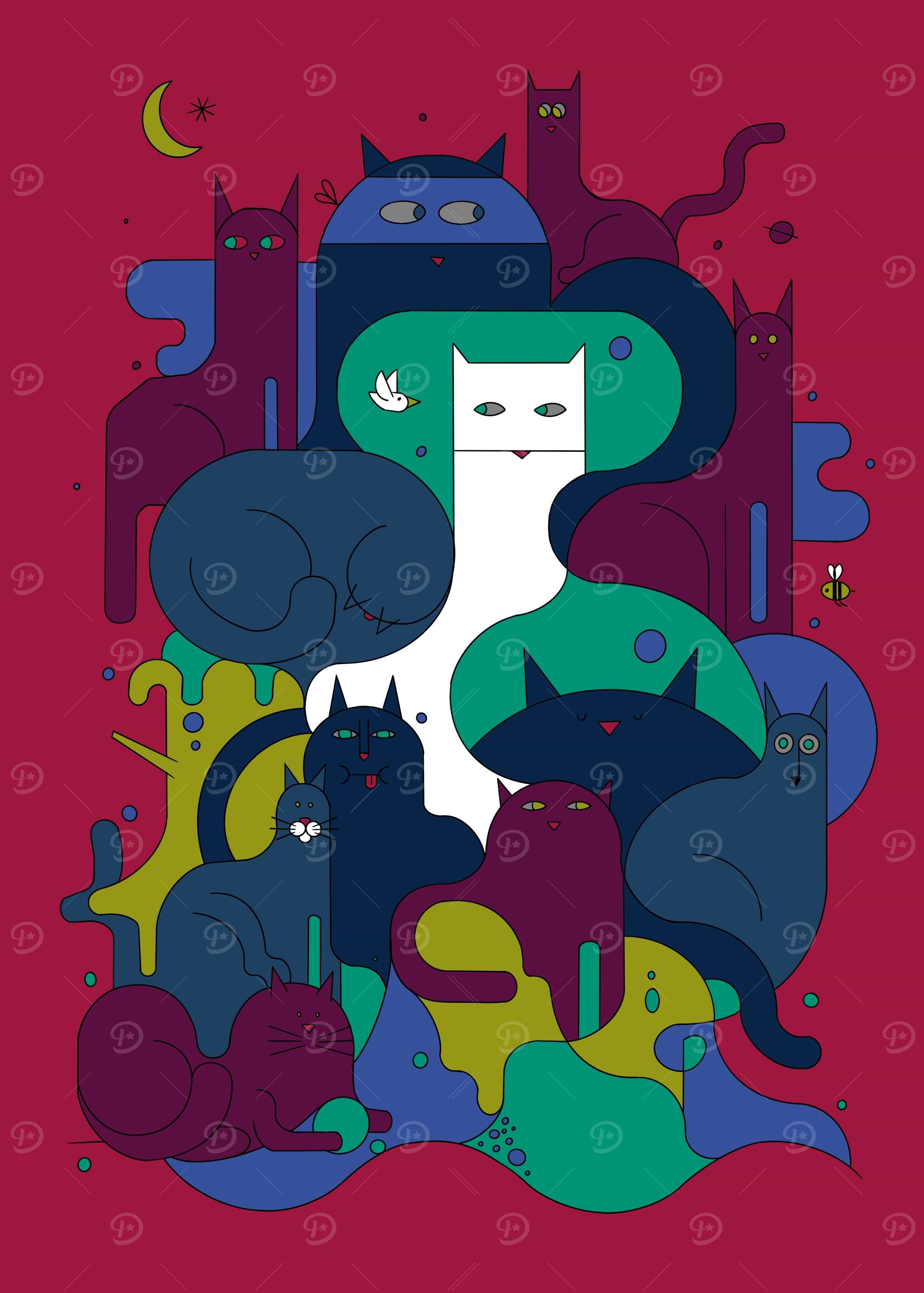Cat Art Print