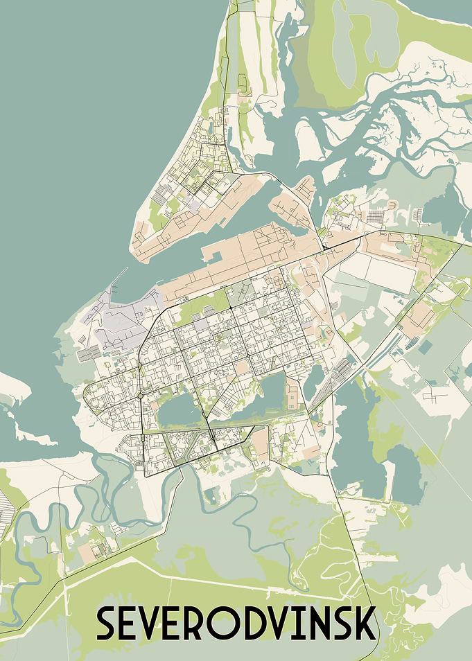 Severodvinsk City Map