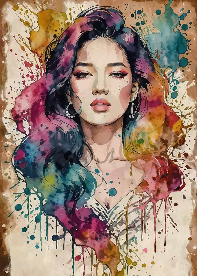Rose Watercolor Portrait