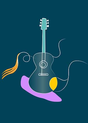 Abstract Guitar Art