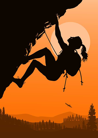 Rock Climbing Silhouette