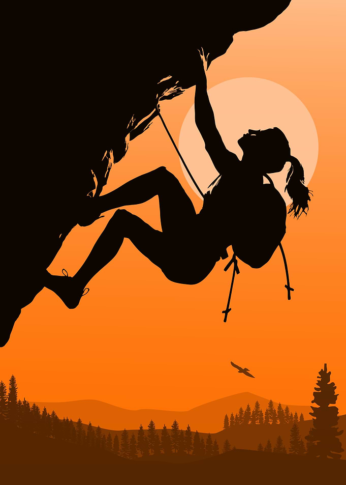 Rock Climbing Silhouette