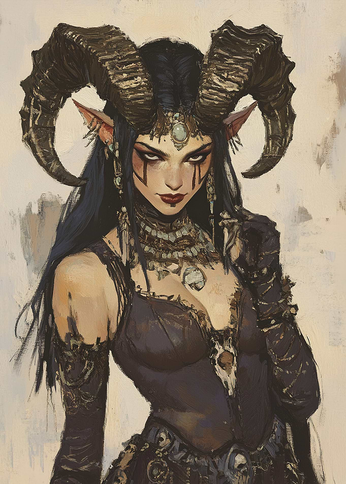 Dark-Haired Demoness