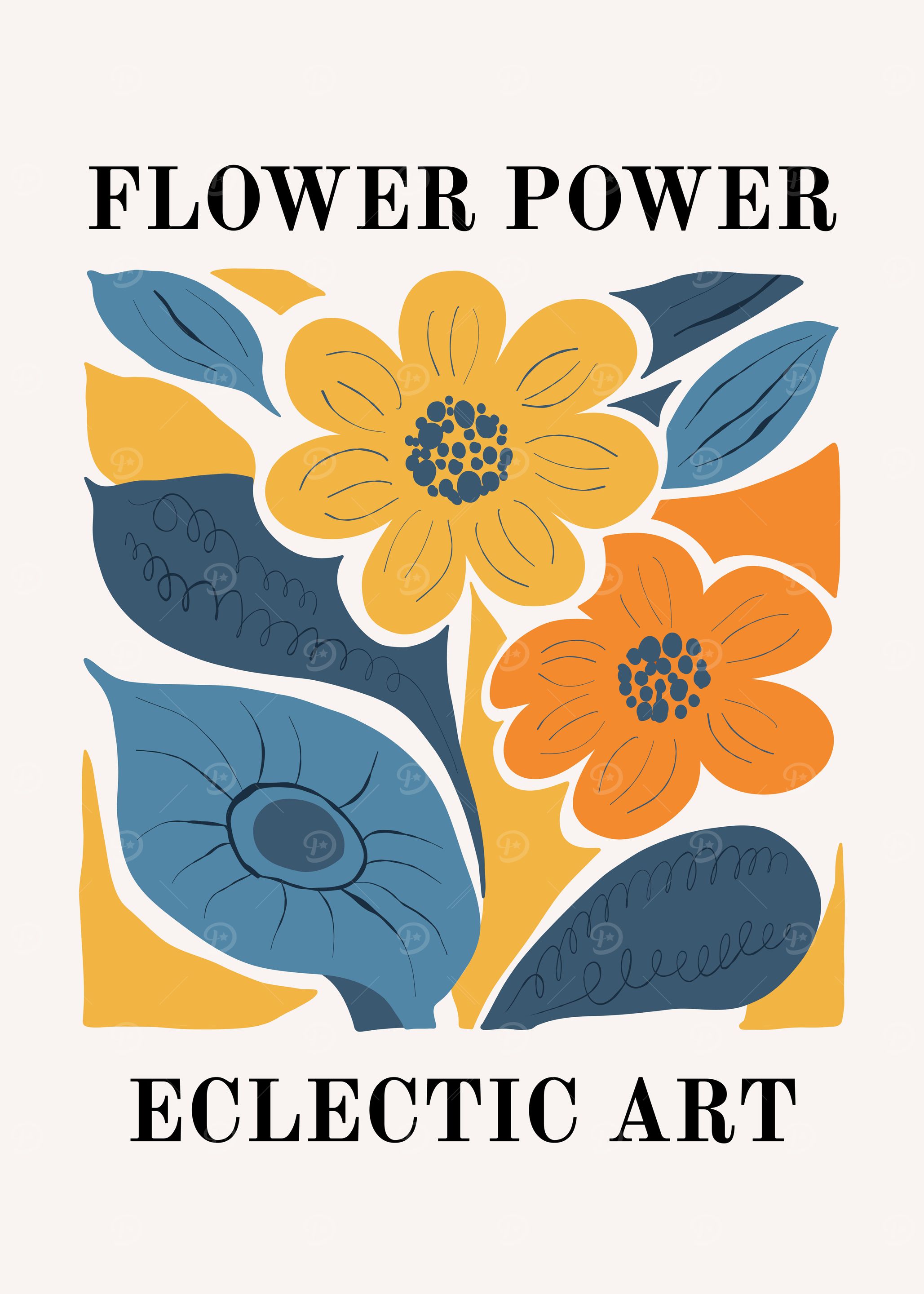 Flower Power Eclectic Art