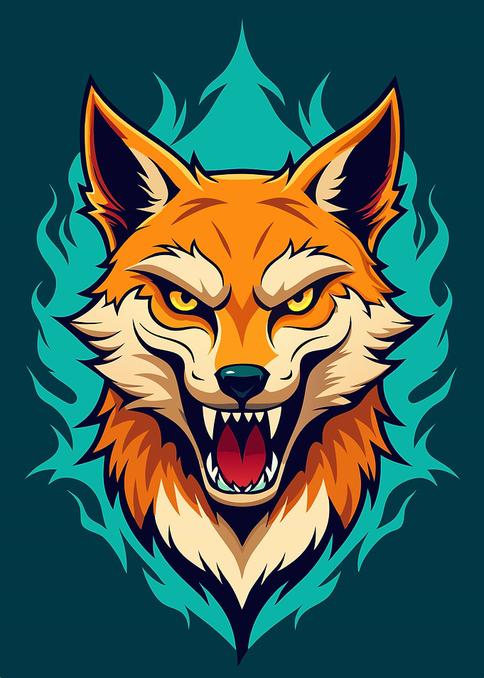 Fierce Fox Head