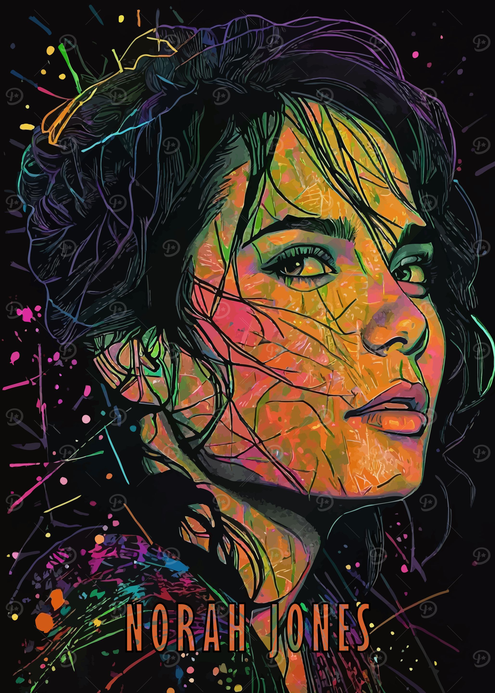 Norah Jones Portrait Art