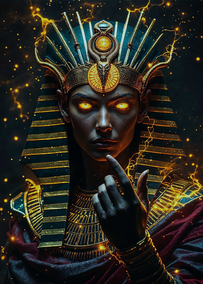 Egyptian Queen with Golden Crown