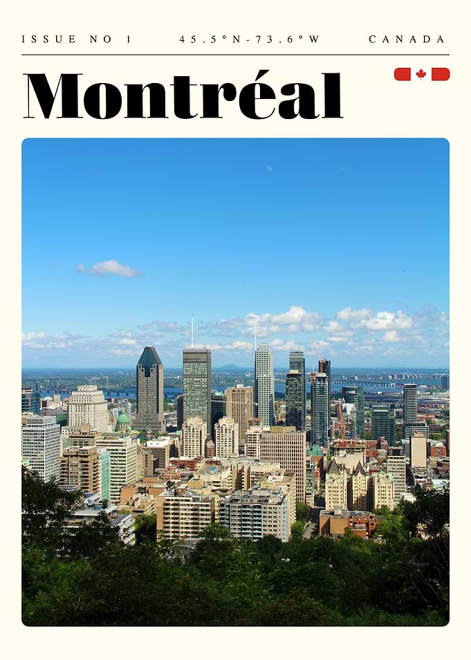 Montreal Quebec Travel Art Poster