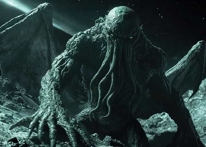 Cthulhu on the moon.