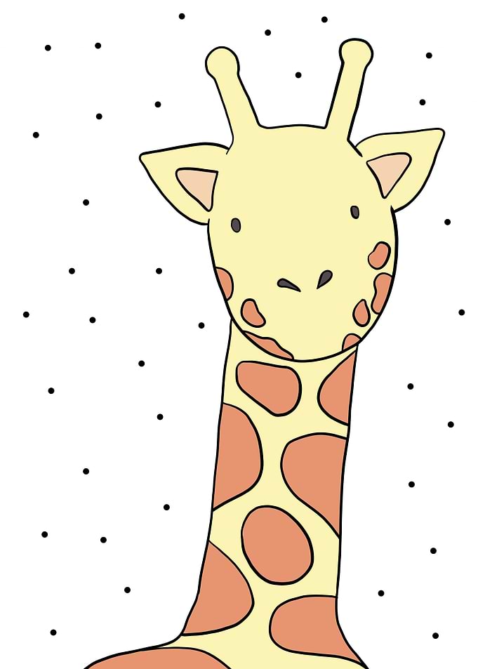 Cute Cartoon Giraffe