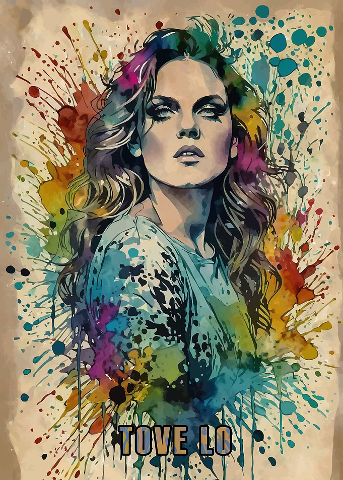Tove Lo Watercolor Portrait