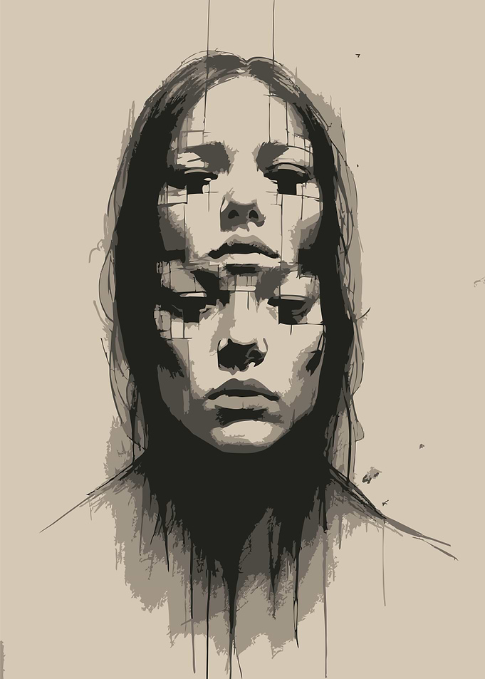 Woman with Multiple Faces