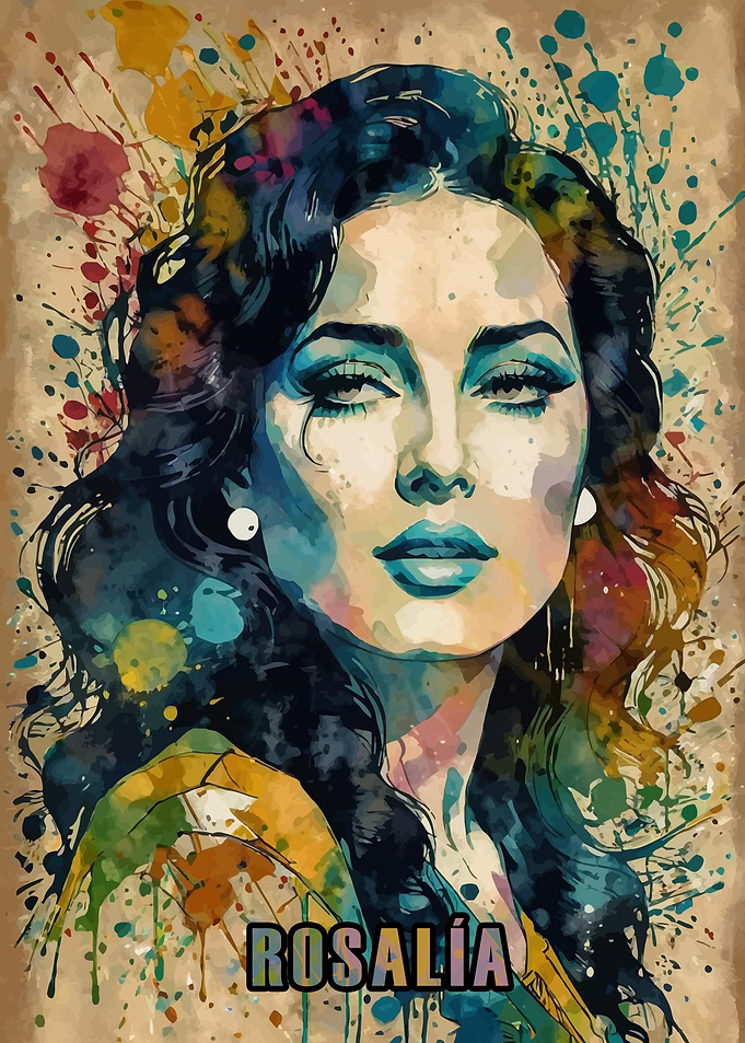 Rosalía Watercolor Portrait