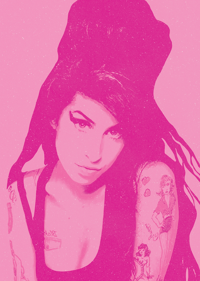Pink Amy Winehouse Portrait