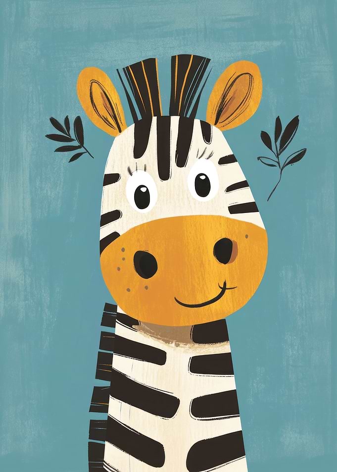 Cute Zebra Illustration