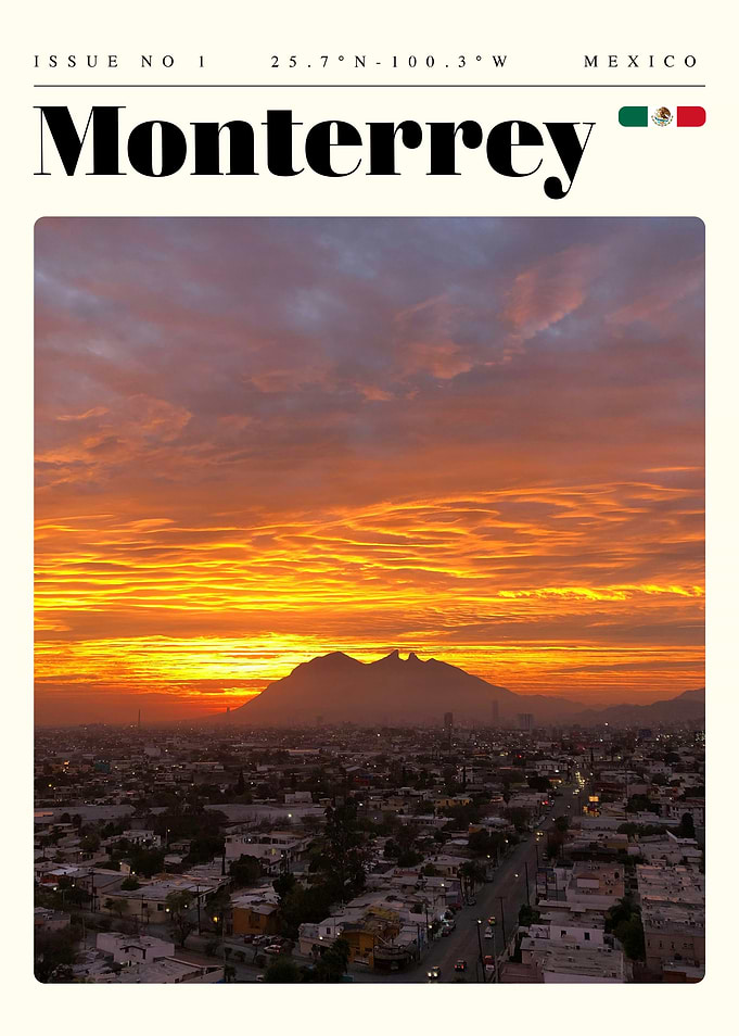 Monterrey Mexico Travel Art Poster