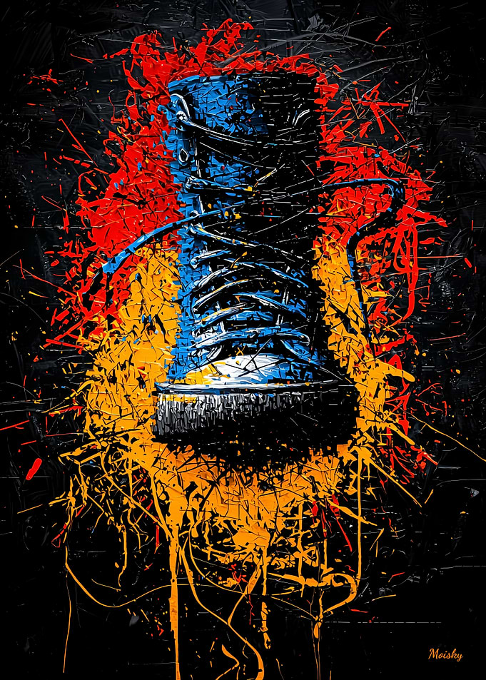 Urban Impact Contemporary Expressionist Boot Artwork