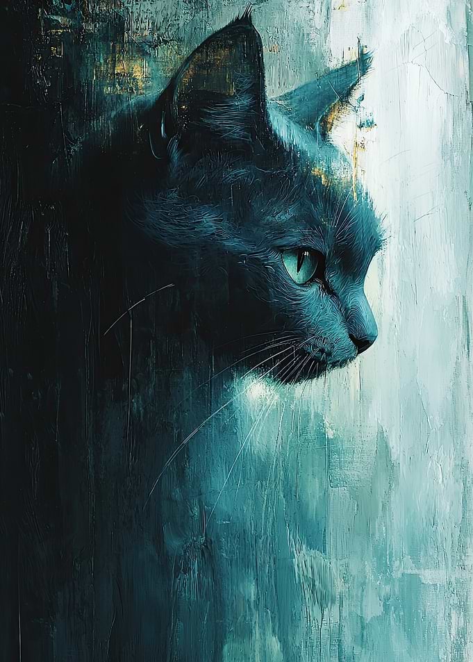 Blue Cat Portrait