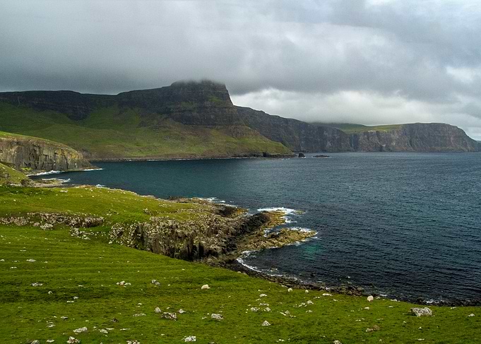 Skye Island Coastal Cliffs and Sea