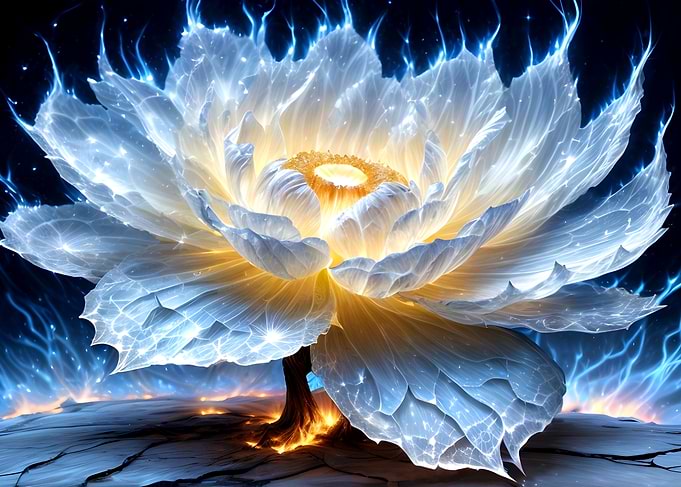 Glowing Lotus Flower