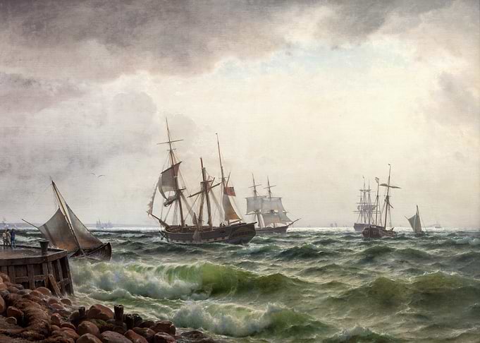 Sailing Ships at Sea