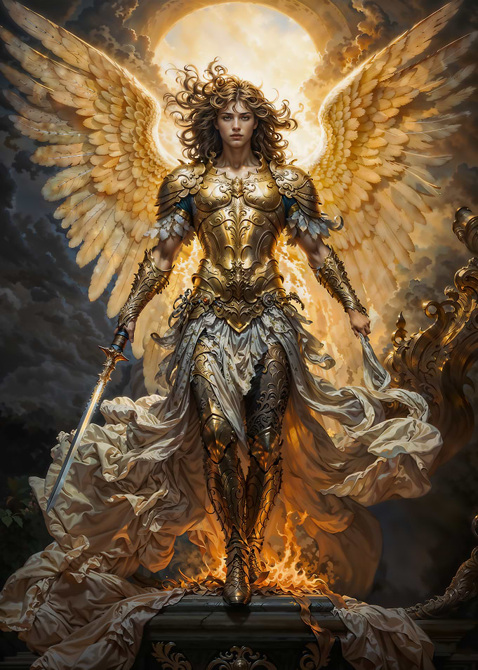 Golden Archangel Warrior Michael