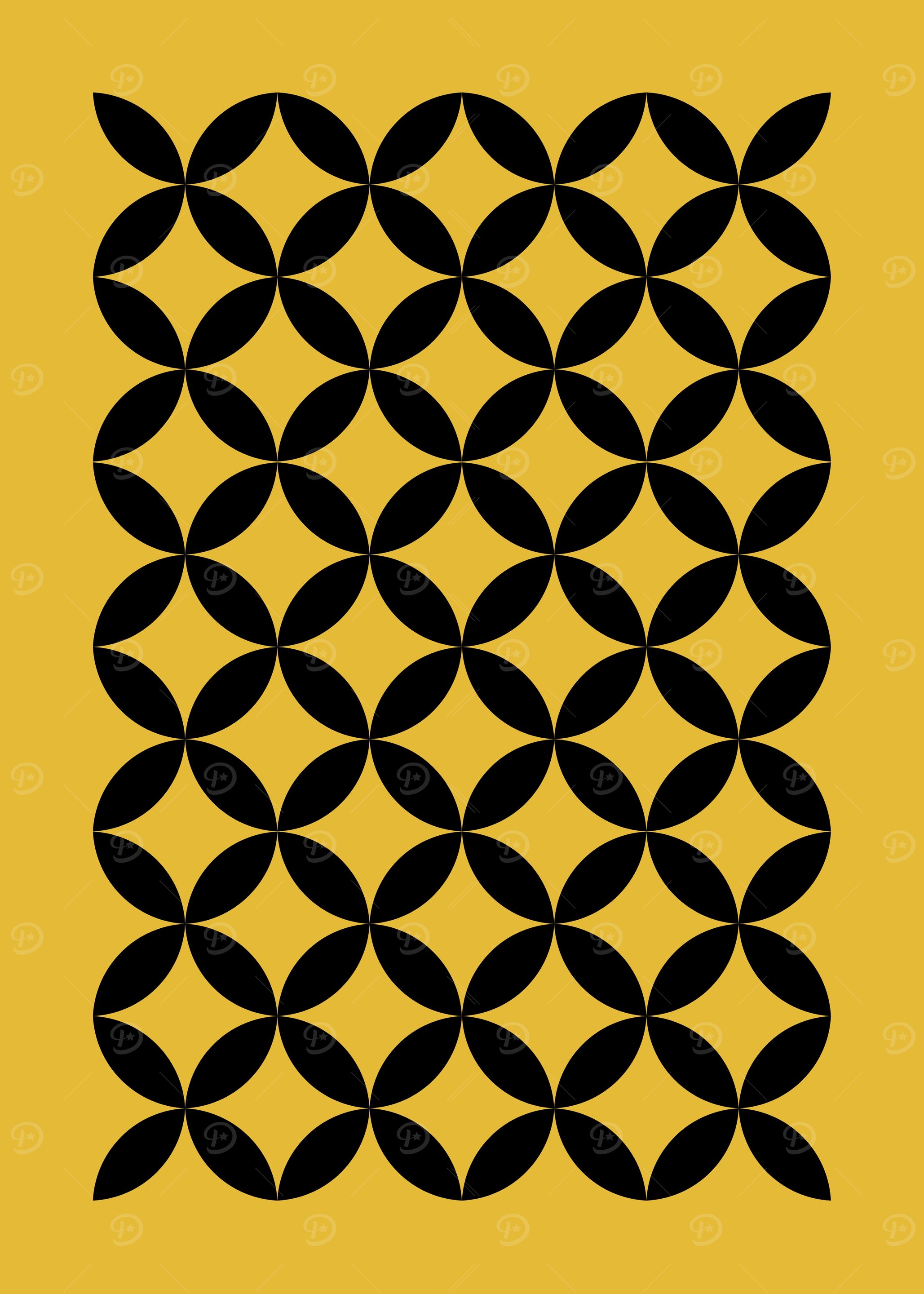 Black and Gold Geometric Pattern