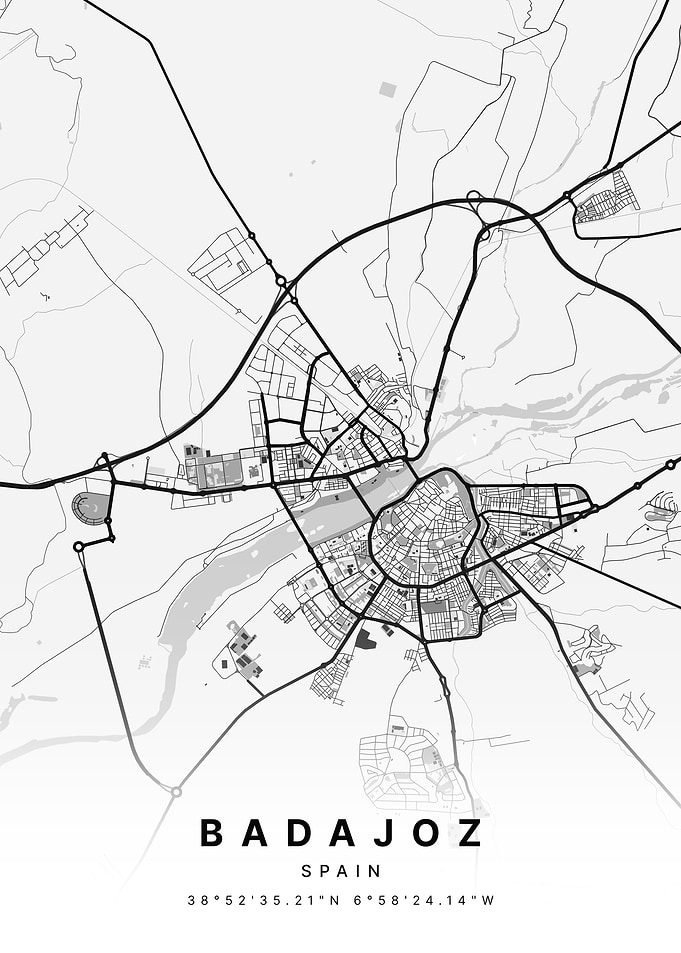 Badajoz Spain City Map