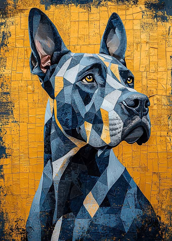 Geometric Dog Portrait