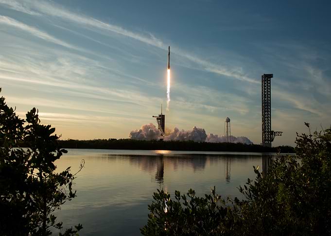 Crew 10 Rocket Launch at Sunset
