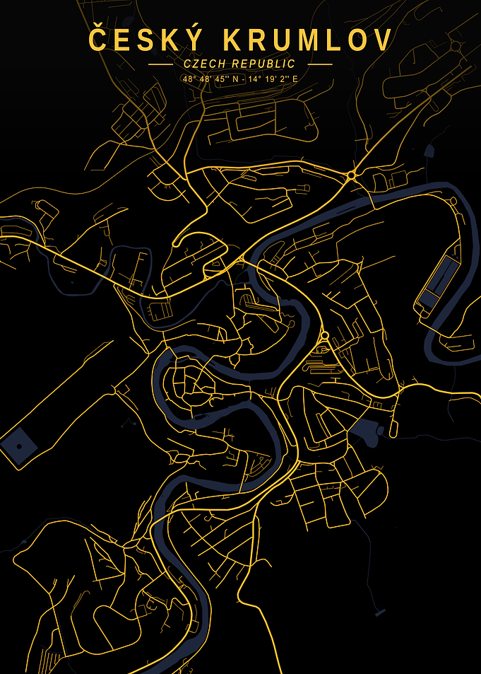 Cesky Krumlov Golden city Map
