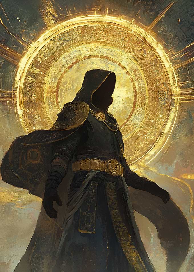 Hooded Mage in Golden Light