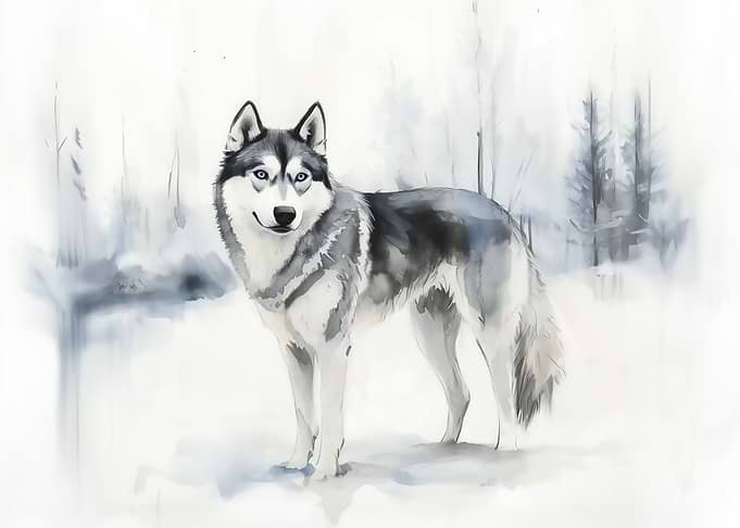 Sibirish Husky Portrait