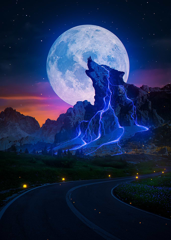 Wolf Mountain Moon