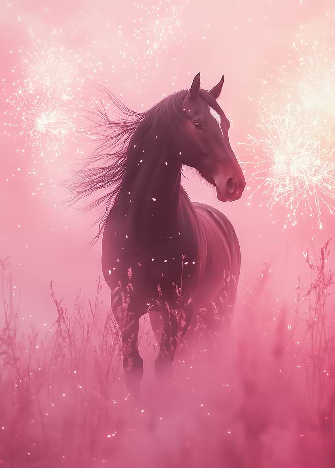 Horse In Pink Mist