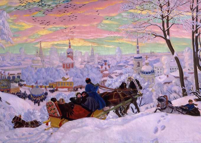 Winter Landscape with Sleighs