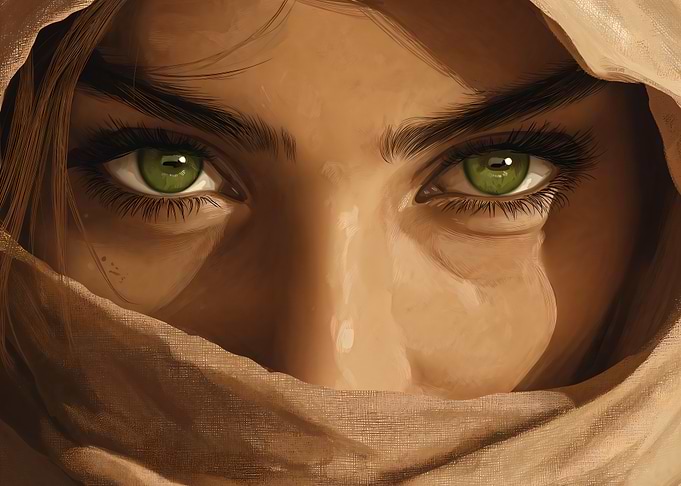 Green Eyes Gaze